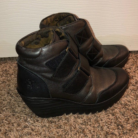 Fly London Shoes - FLY London Leather Wedge Boots